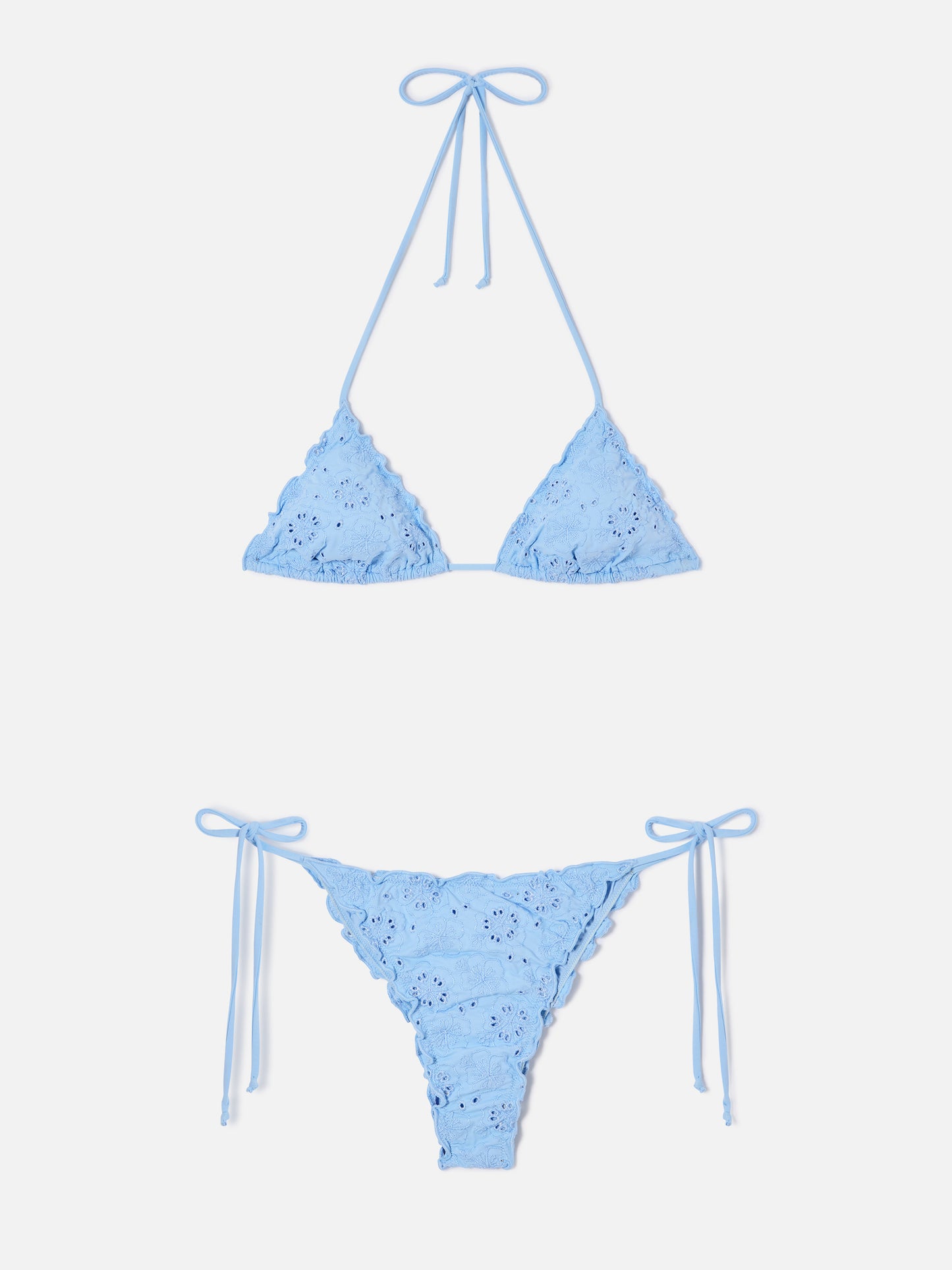 Bikini Sagittarius Miami in sangallo azzurro
