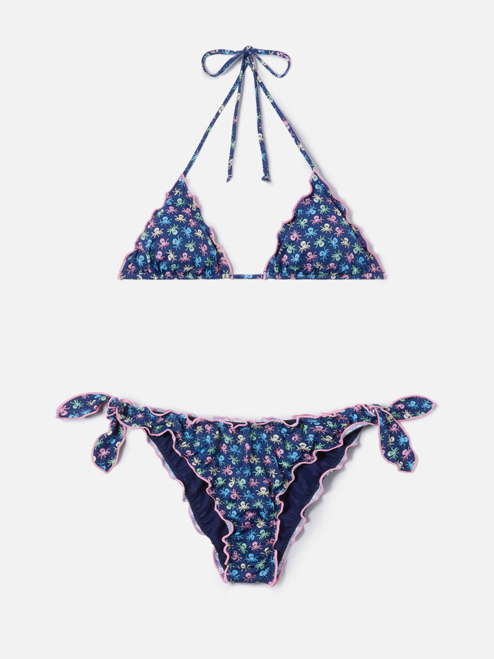 Sarius bikini triangolo classico con stampa polipetti