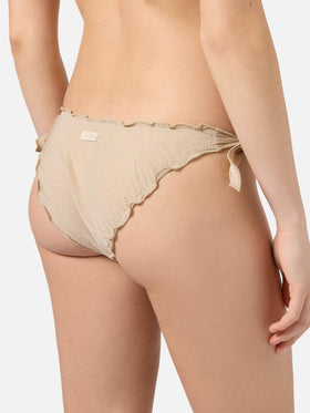 Bikini Sarius triangle in gold lurex