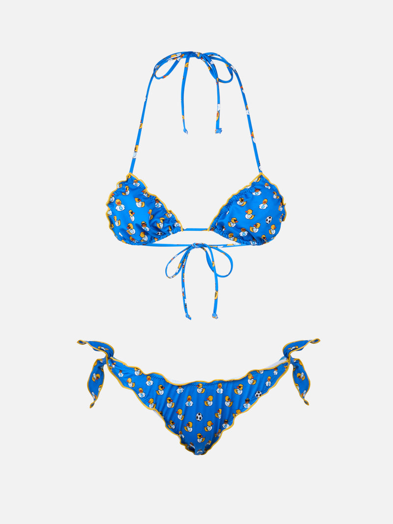 Bikini a triangolo classico stampa Ducky Napoli da donna Sarius | SSC NAPOLI SPECIAL EDITION