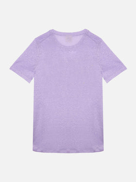 T-shirt in lino con ricamo St. Tropez Habituè