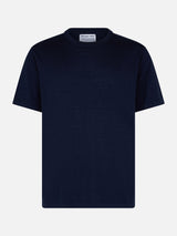 Marineblaues T-Shirt aus Kaschmirmischung für Herren Scott