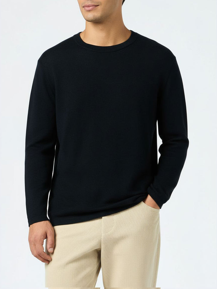 T-shirt da uomo in misto cashmere nero Scott