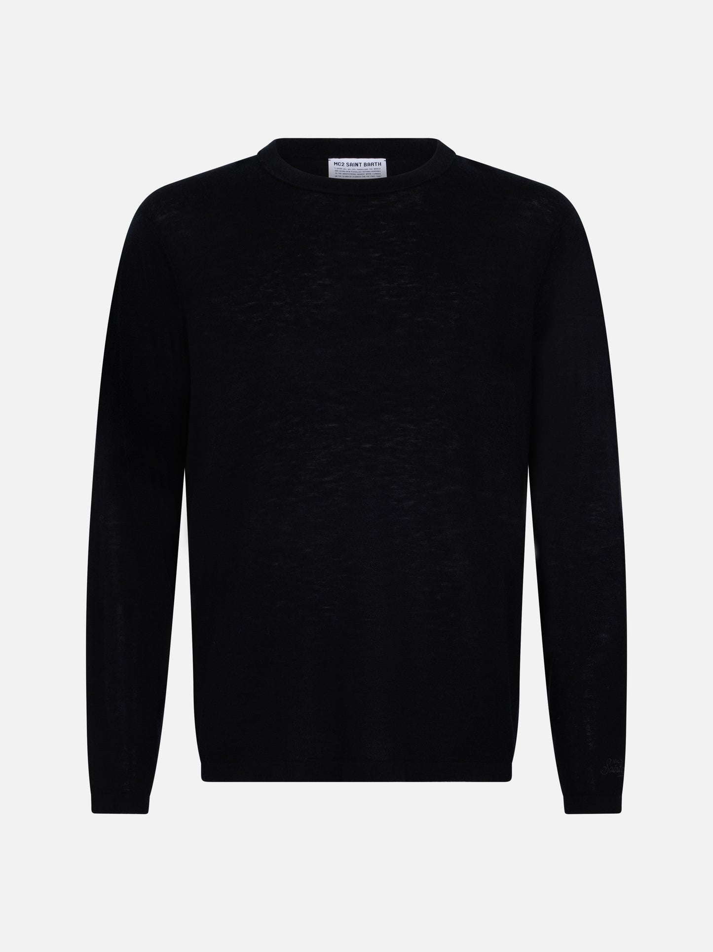 Man black cashmere blend t-shirt Scott