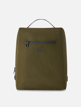 Nahtloser gewachster Rucksack in Military Green 