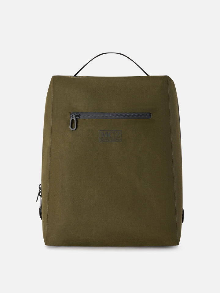 Sac à dos ciré sans coutures vert militaire 