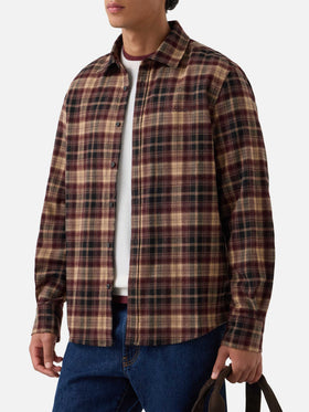 Camicia Seefeld marrone in flanella con ricamo Après Ski Habitué sul retro