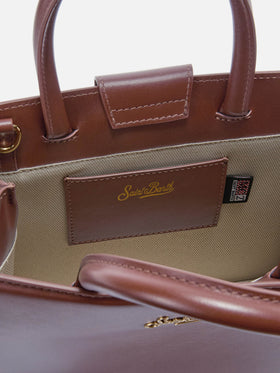 Borsa Shop Bag Midi pelle marrone