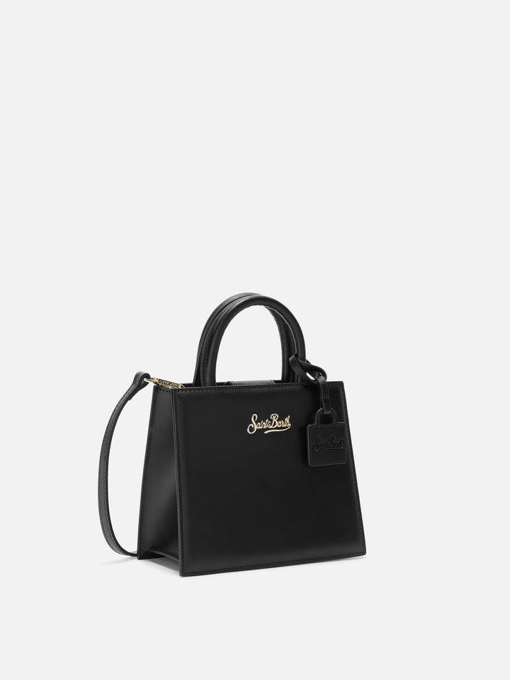 Borsa a mano Shop Bag Mini in pelle nera