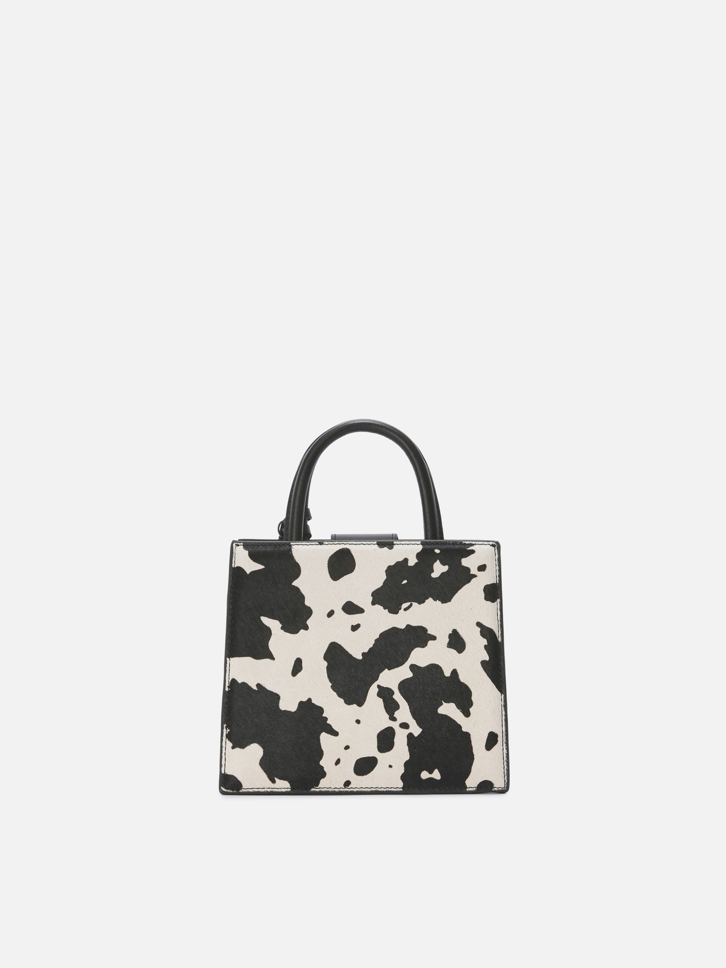 Structured Shop Mini-Tasche aus Ponyhaar mit Kuhmuster 