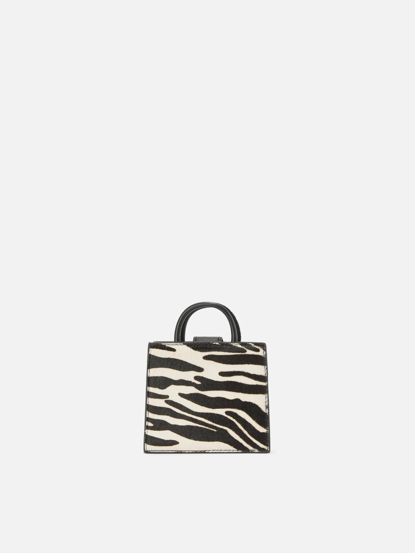 Micro borsa Shop Bag Micro in pelle e cavallino zebrato