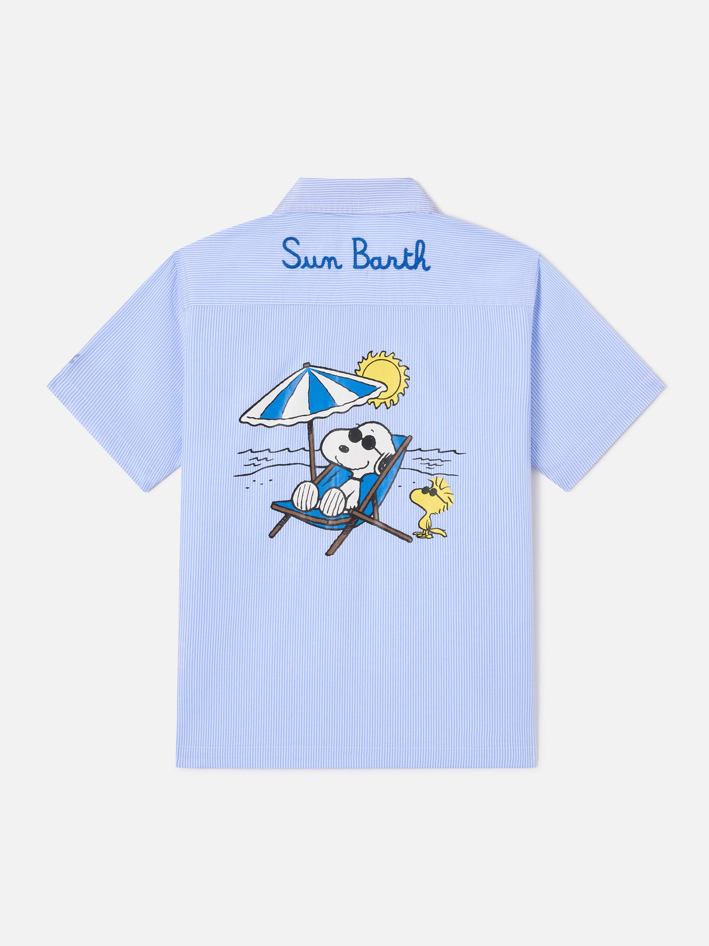 Gestreiftes Sifnos Jr Hemd mit Snoopy-Stickerei und Print | Special Edition 