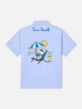 Gestreiftes Sifnos Jr Hemd mit Snoopy-Stickerei und Print | Special Edition 