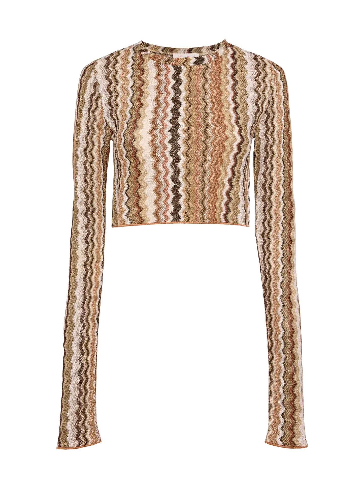 Siviglia raschel knit cropped t-shirt