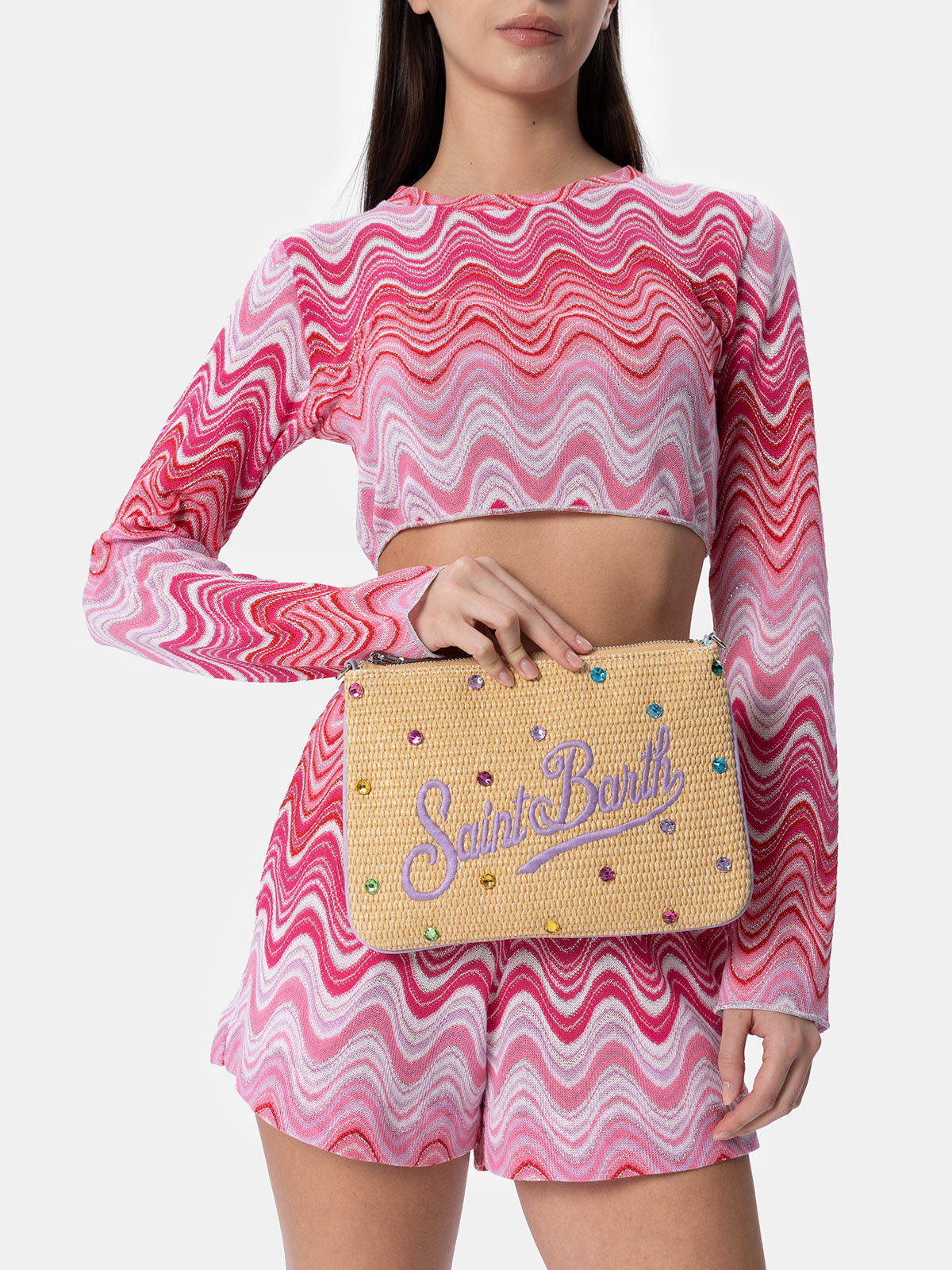 Camiseta corta de punto raschel para mujer Siviglia 