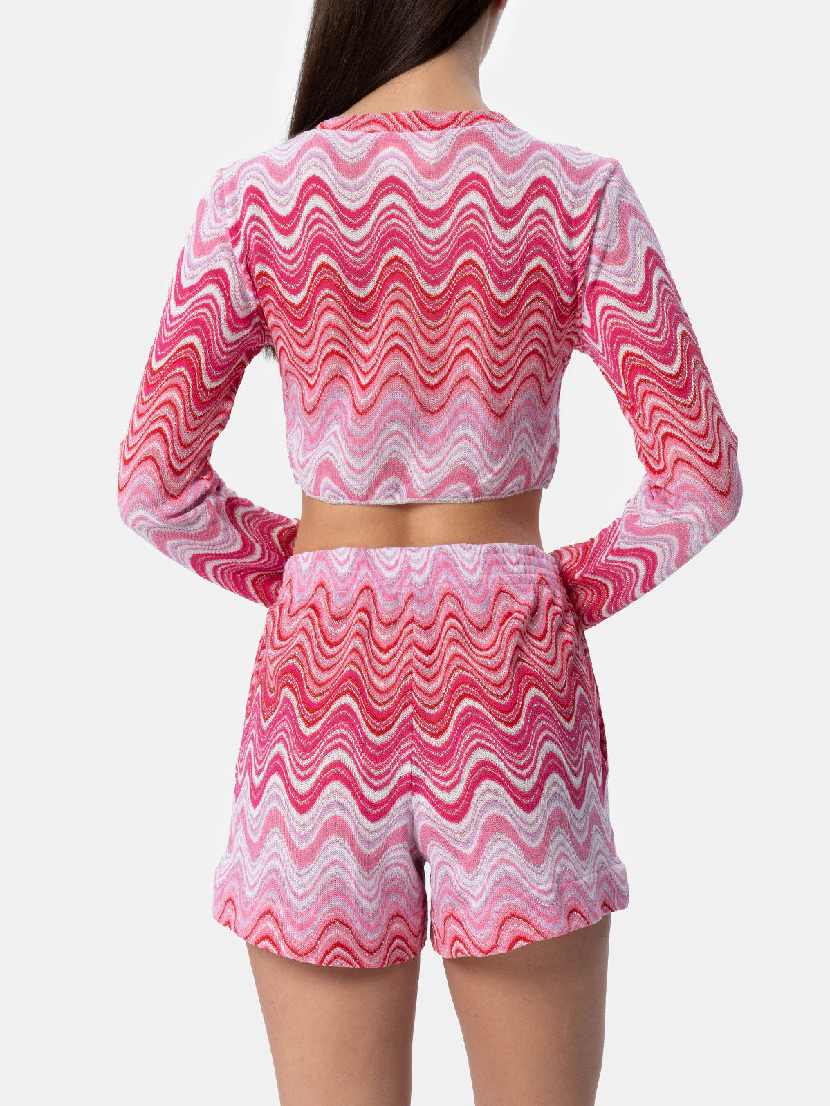 Camiseta corta de punto raschel para mujer Siviglia 