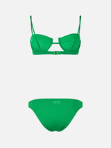 Bikini da donna a bralette con ferretto Salina Lido verde