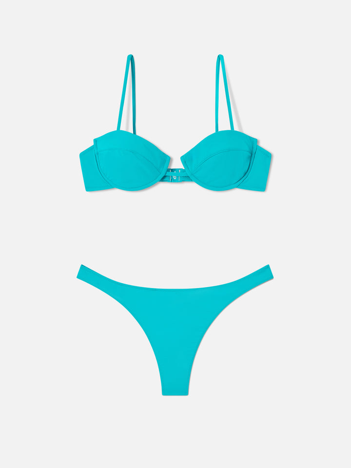 Salina Naomi sage green underwired bralette bikini