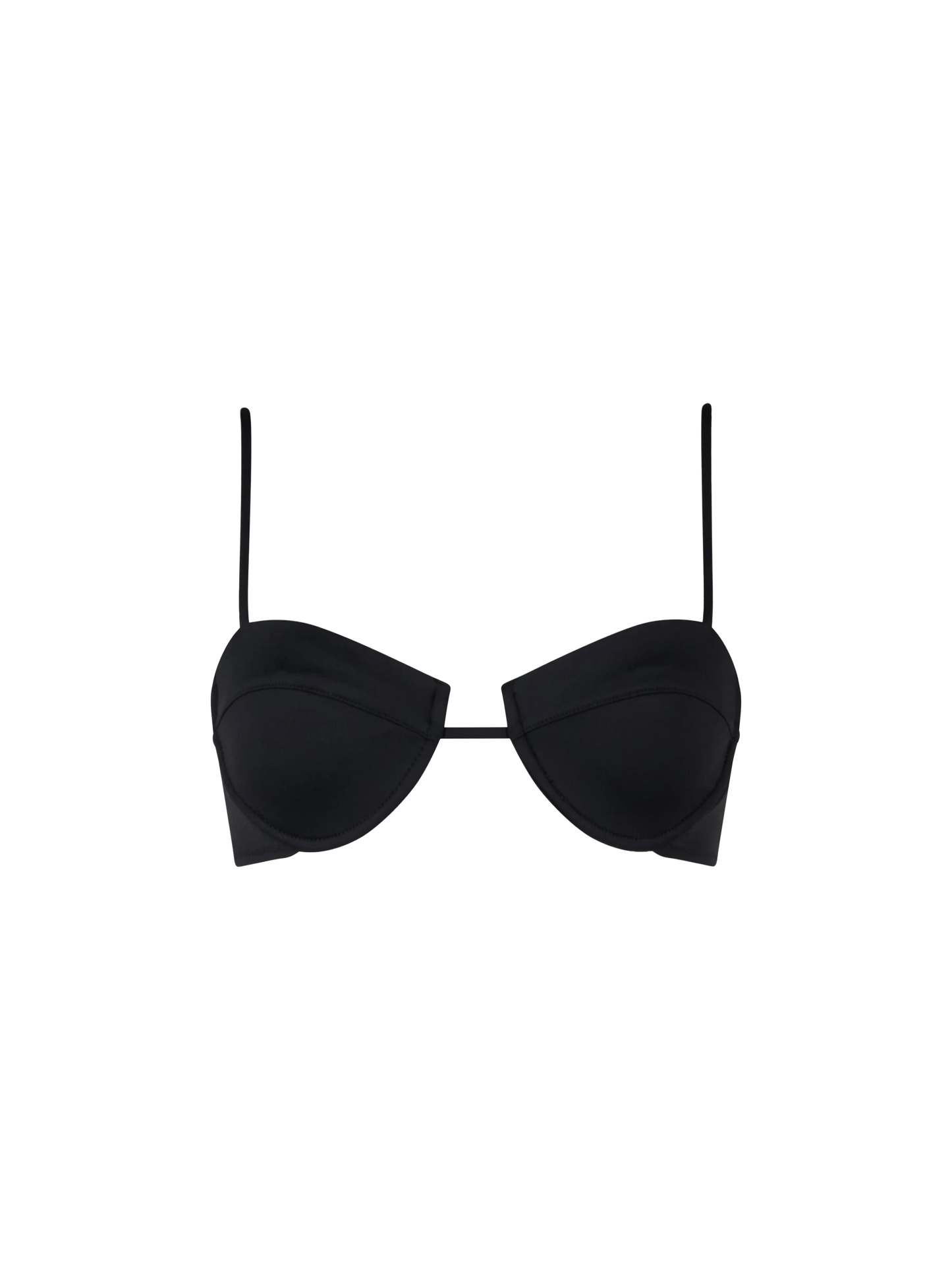 Top a bralette con ferretto Salina nero
