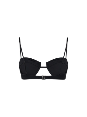 Top a bralette con ferretto Salina nero
