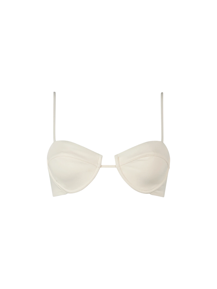 Top a bralette con ferretto Salina color crema