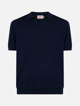 Polo da uomo in maglia blu navy Sloan