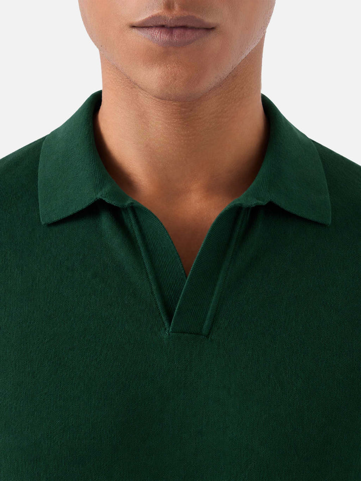 Dark green Sloan cotton polo shirt