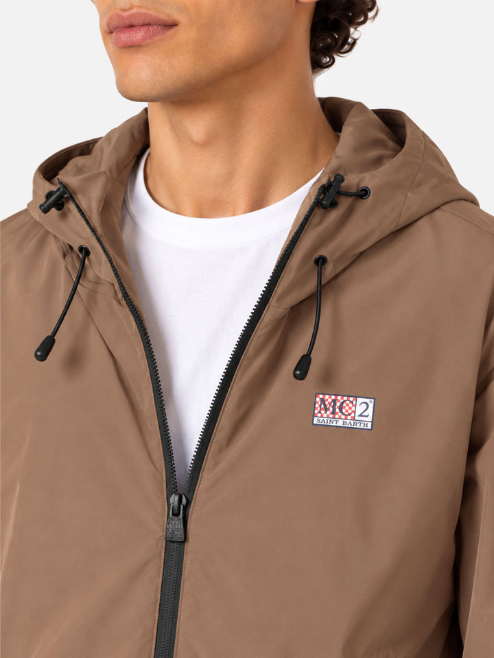 Khaki Sloop hooded jacket