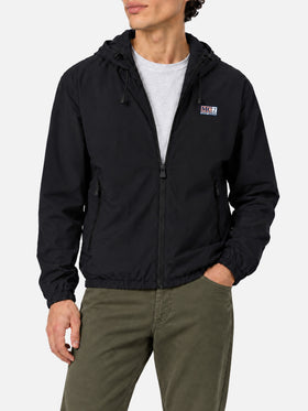 Black Sloop hooded lightweight jacket