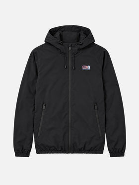 Black Sloop hooded lightweight jacket