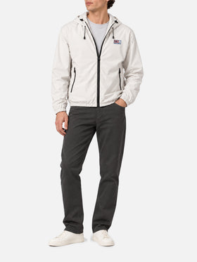 Chaqueta Sloop ice white en tejido técnico elástico 