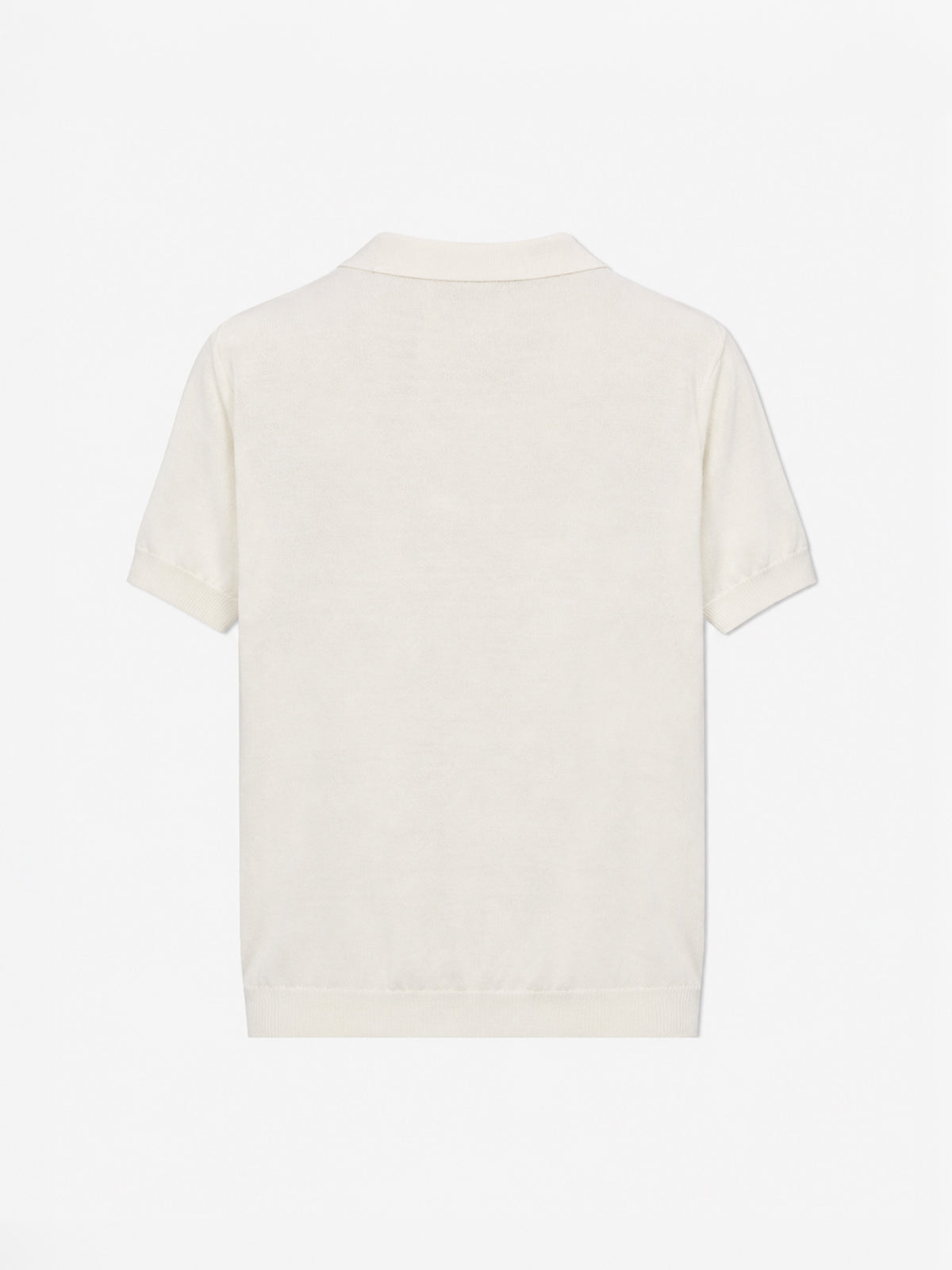 Sloan Jr weißes gestricktes Poloshirt 
