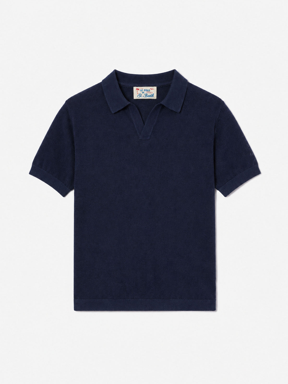 Navy blue Sloan Jr knitted polo shirt
