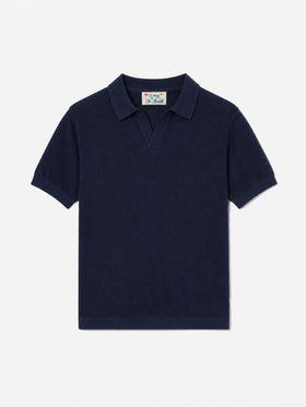 Navy blue Sloan Jr knitted polo shirt