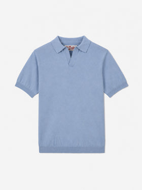 Hellblaues gestricktes Poloshirt für Jungen Sloan Jr 