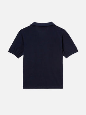 Polo in maglia Sloan Jr in blu navy