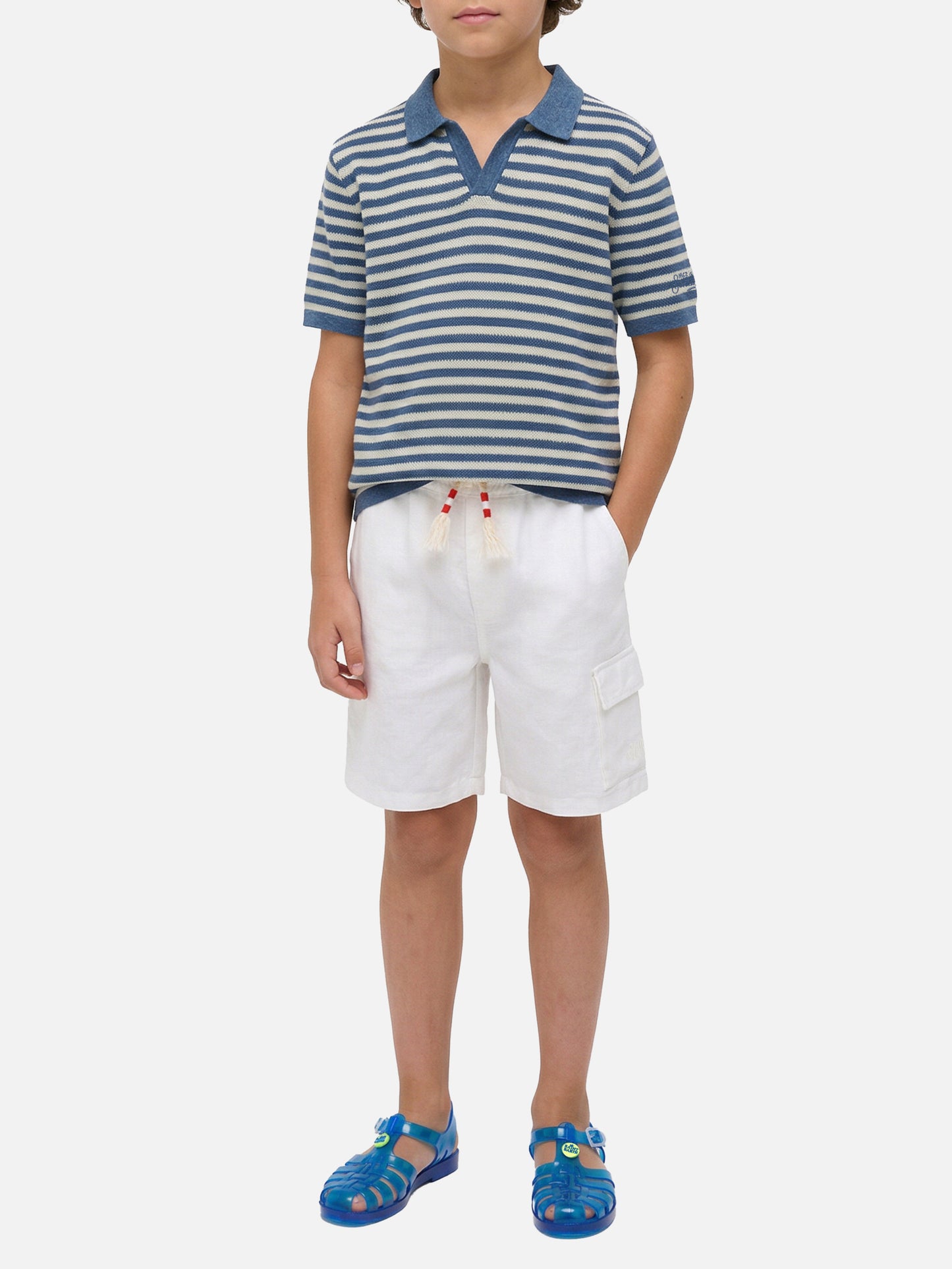 Polo Sloan Jr a righe blu