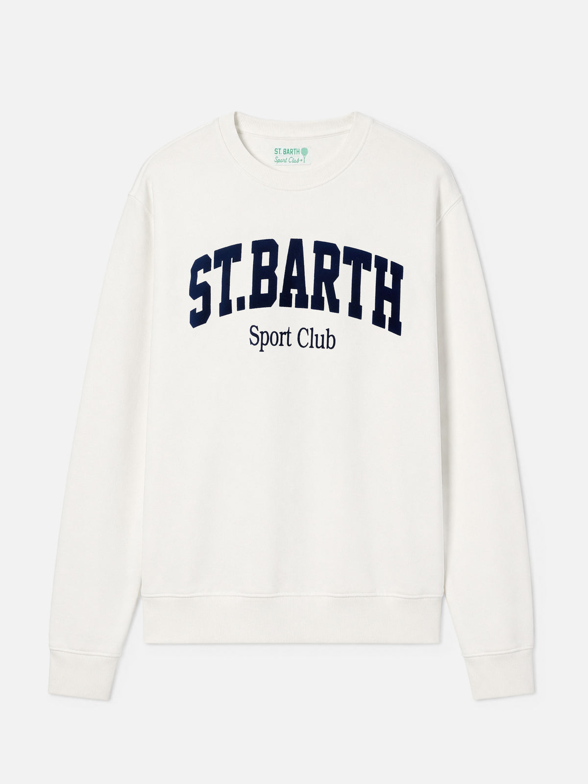Sudadera Soho de algodón en blanco con estampado flock St. Barth Sport Club 