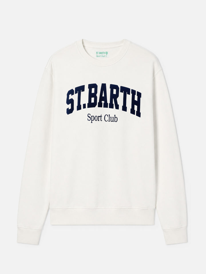 Sweat-shirt Soho en coton blanc avec imprimé floqué St. Barth Sport Club 