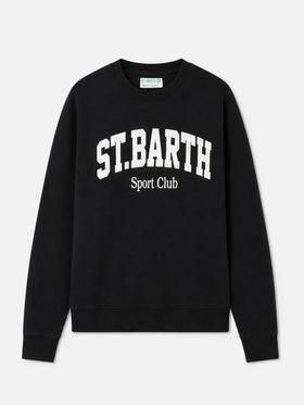 Soho cotton sweatshirt in black with St. Barth Sport Club print