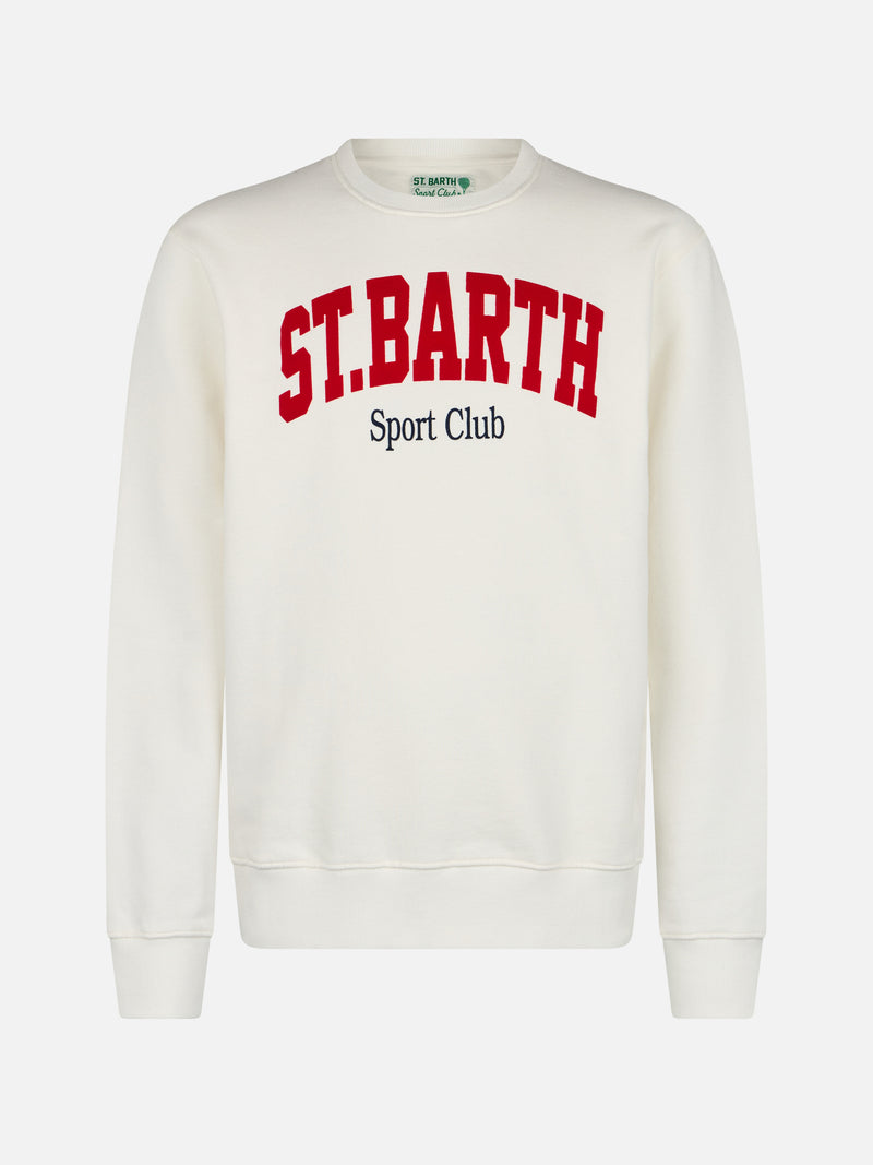 Man white sweatshirt Soho St Barth sport club