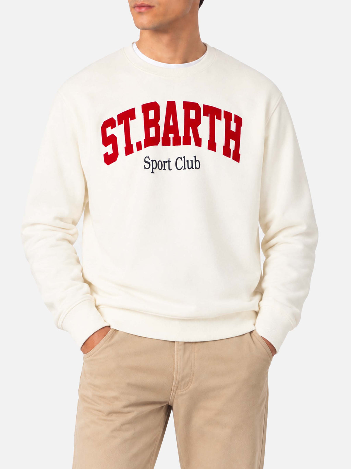 Soho sweatshirt with St. Barth Sport Club print in white