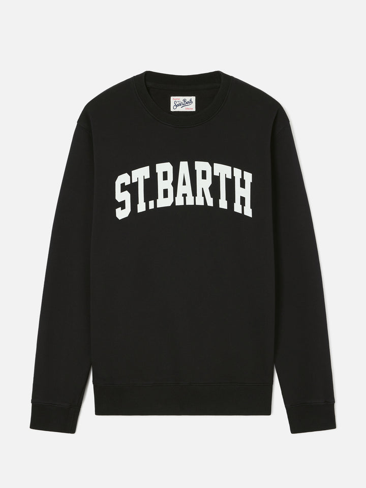 Black Soho cotton sweatshirt with St. Barth print