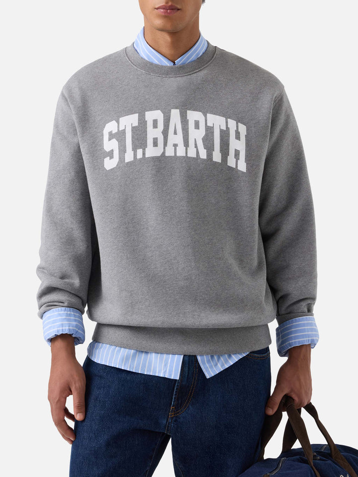 Grey Soho cotton sweatshirt with St. Barth print