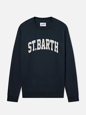Navy blue Soho cotton sweatshirt with St. Barth print