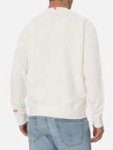 Man off-white sweatshirt Soho with Vacanze di Natale logo print | VACANZE DI NATALE SPECIAL EDITION