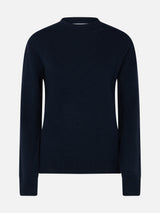 Marineblauer Pullover Sorbonne aus Kaschmirmischung für Damen