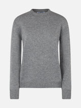 Woman mélange grey cashmere blend sweater Sorbonne