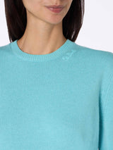 Woman water green cashmere blend sweater Sorbonne