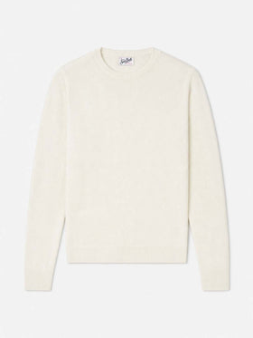 Jersey Sorbonne en 100% CASHMERE en blanco 